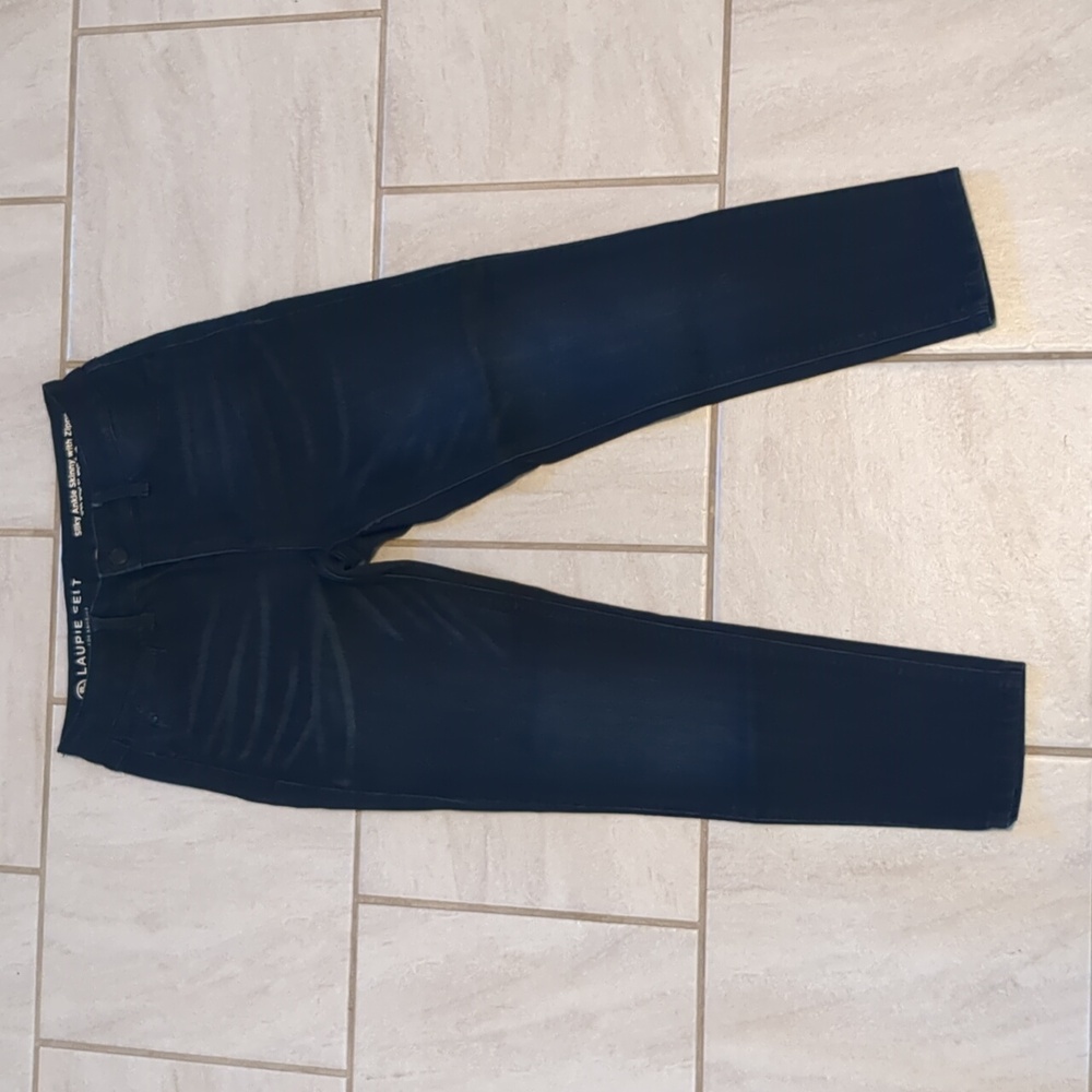 Laurie Felt Mid Rise Silky Ankle Skinny Dark Wash Jeans SP